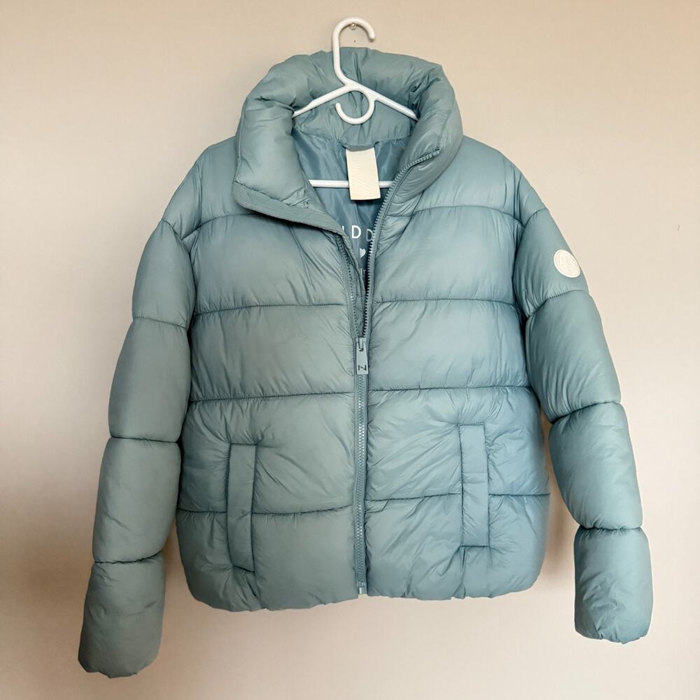 NOIZE x Jillian Harris Jilly Box Avalon Women Puffer Jacket Medium Aero Blue Ski - Picture 2 of 16